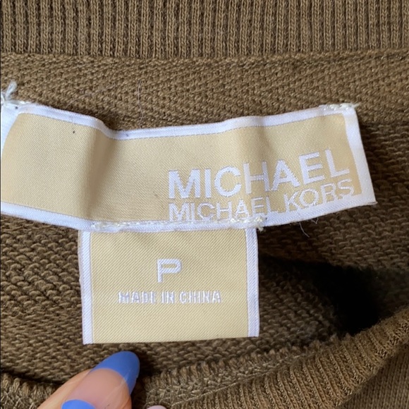 Michael Kors gold eyelet brown sweatshirt - Picture 4 of 6